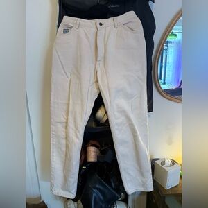 Vintage Wrangler for Women Cream Straight-Leg Jean Pants
